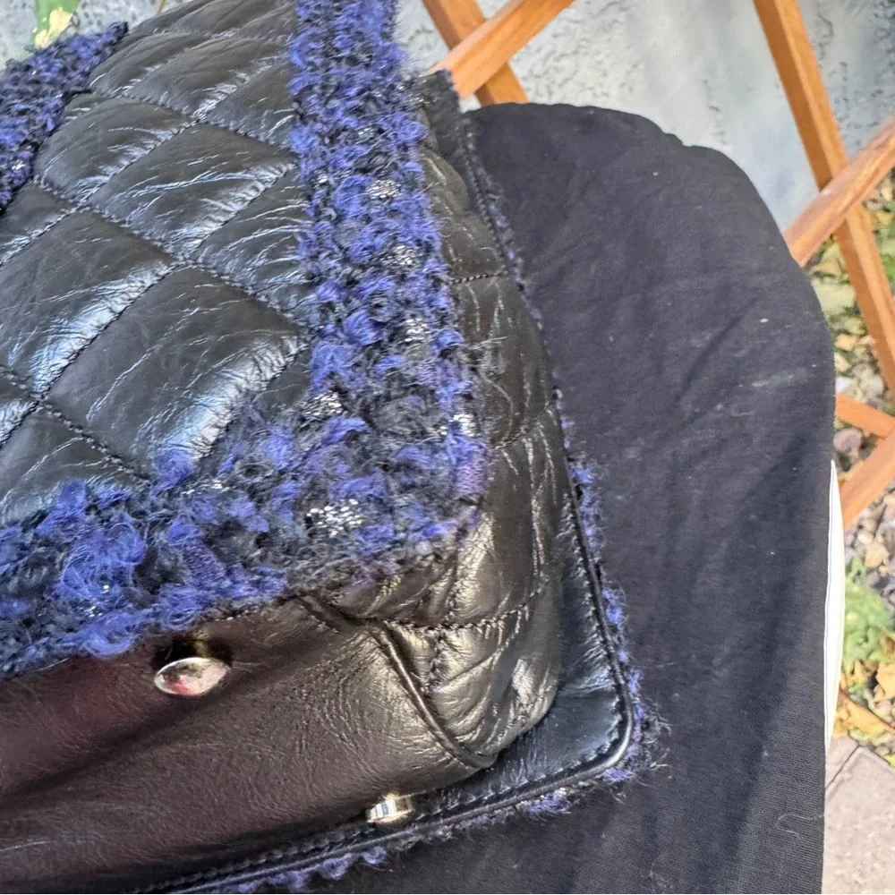 Chanel Calf Leather & Tweed Grand Shopping Secrets Tote